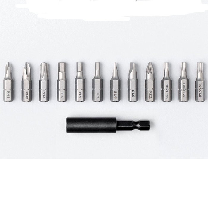 Xiaomi Mi Cordless Screwdriver Gris con 12 Puntas de Precisión